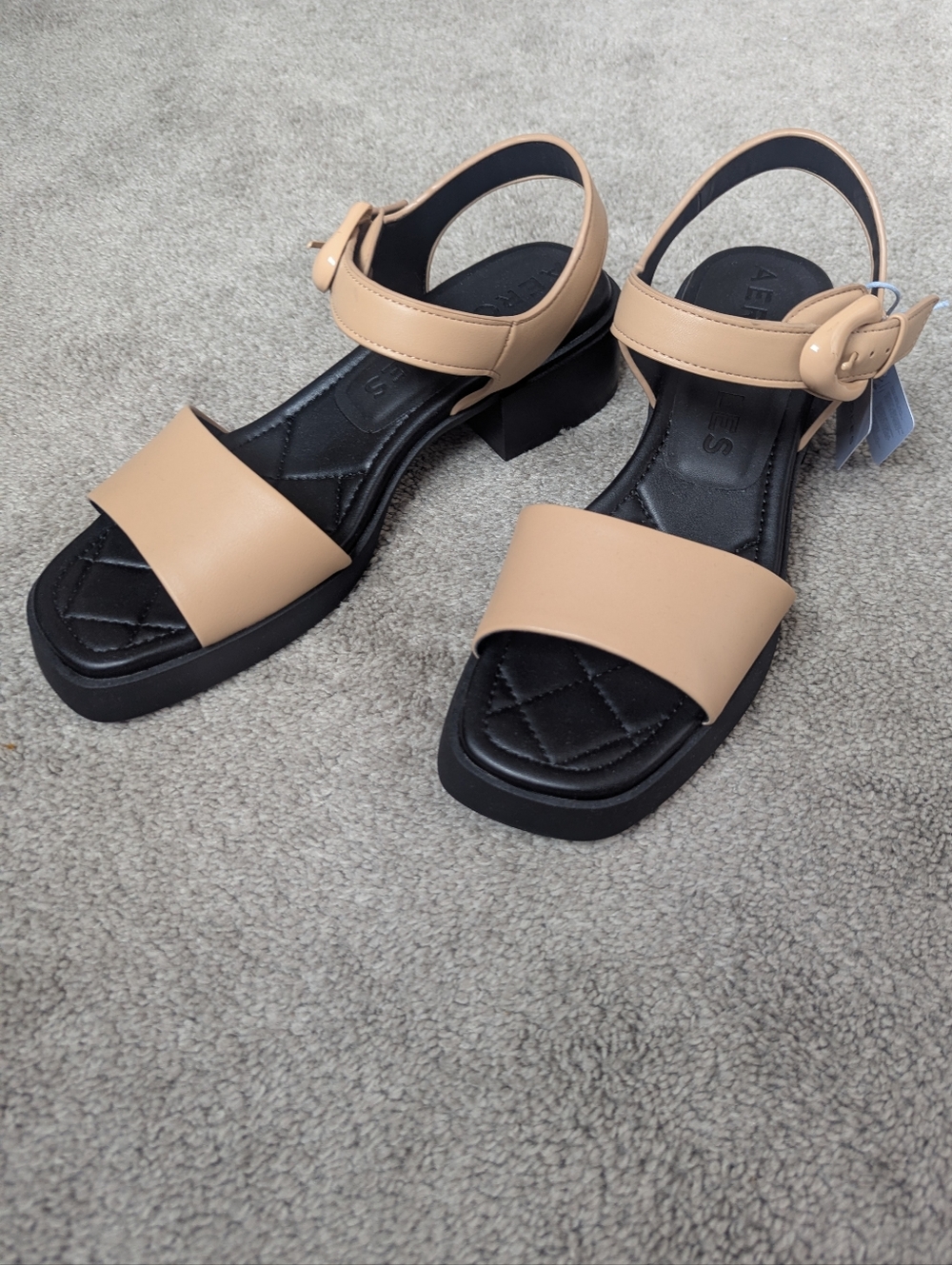 Aersoles Dorian Block Heel Sandals with Ankle Strap